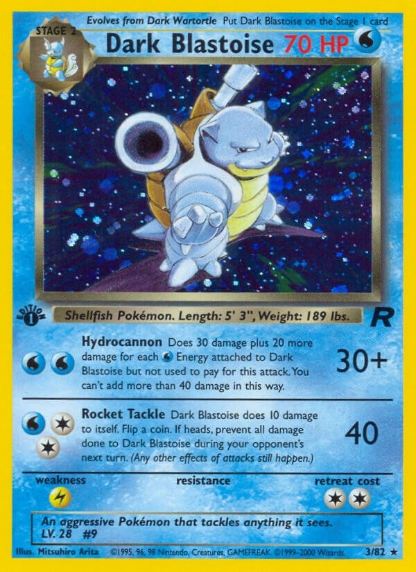 Dark Blastoise (3) (03/82) (Team Rocket) (TR)