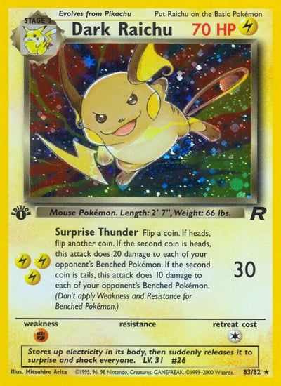 Dark Raichu (83/82) (Team Rocket) (TR)