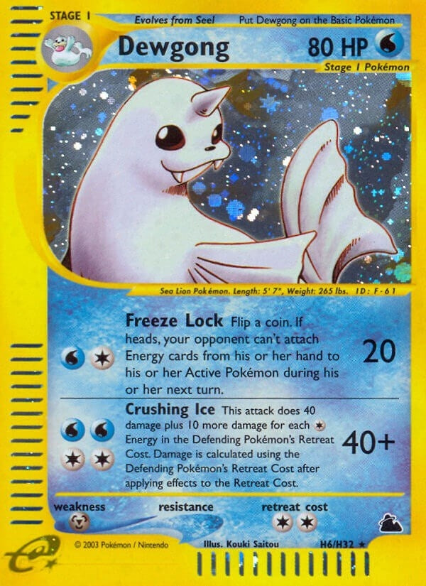 Dewgong (H6) (H06/H32) (Skyridge) (SK)