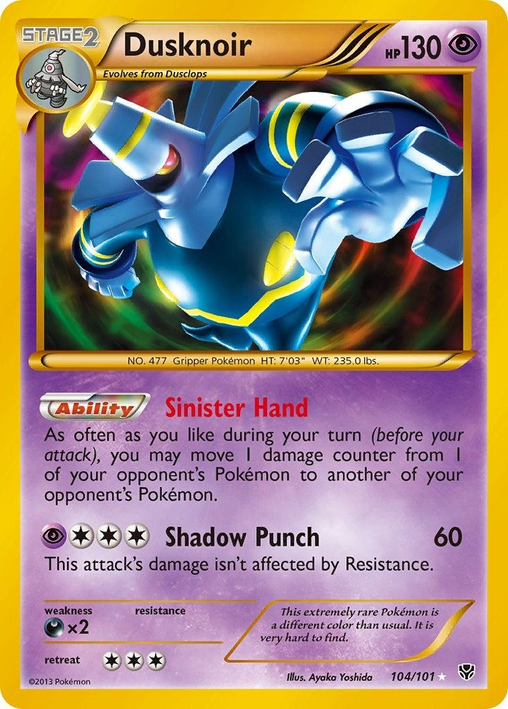 Dusknoir (104 Secret Rare) (104/101) (Plasma Blast) (PLB)