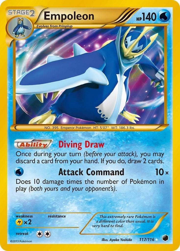 Empoleon (117 Secret Rare) (117/116) (Plasma Freeze) (PLF)