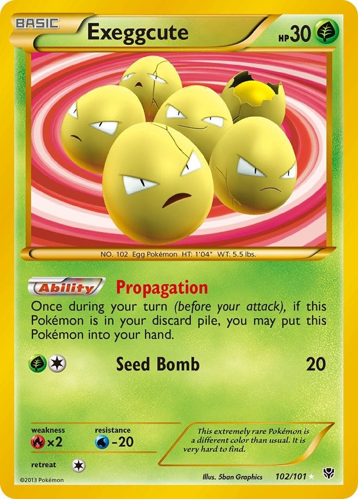Exeggcute (102 Secret Rare) (102/101) (Plasma Blast) (PLB)