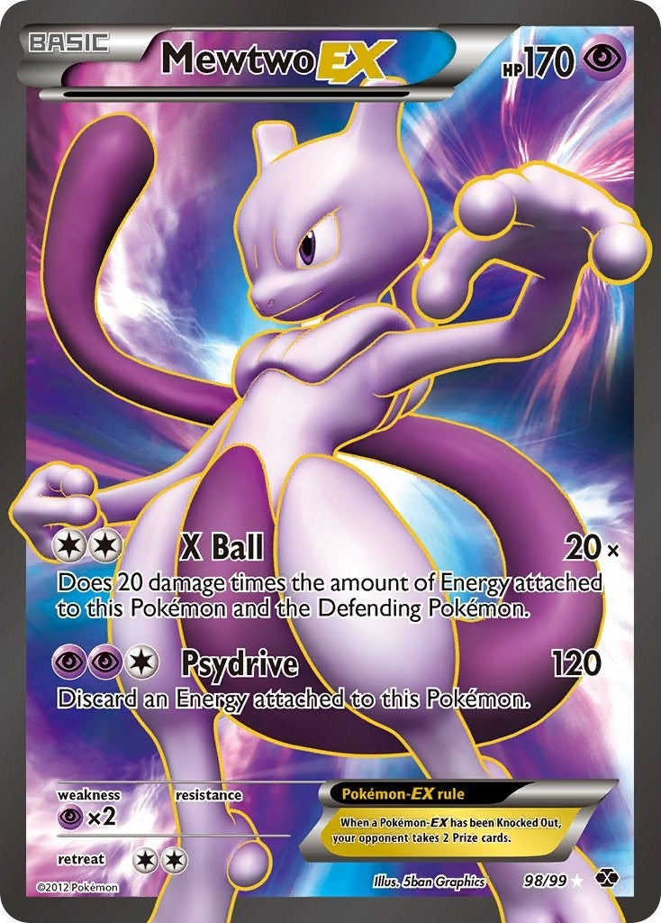 Mewtwo EX (98 Full Art) (98/99) (Next Destinies) (NXD)