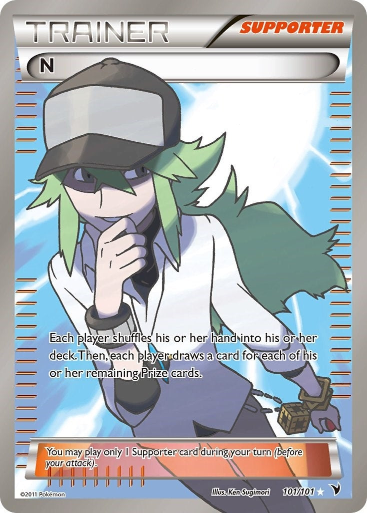 N (Supporter) (Full Art) (101/101) (Noble Victories) (NVI)