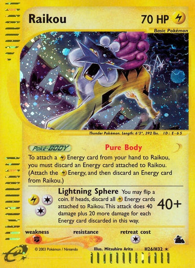Raikou (H26) (H26/H32) (Skyridge) (SK)