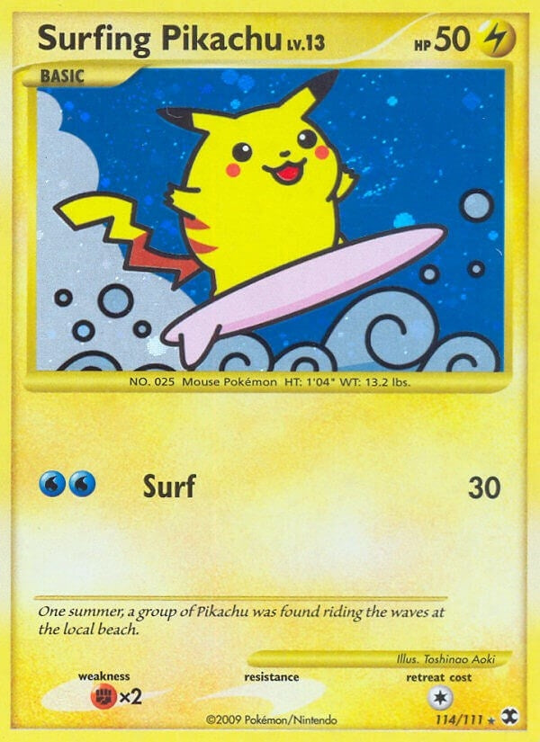 Surfing Pikachu (114/111) (Rising Rivals) (RR)