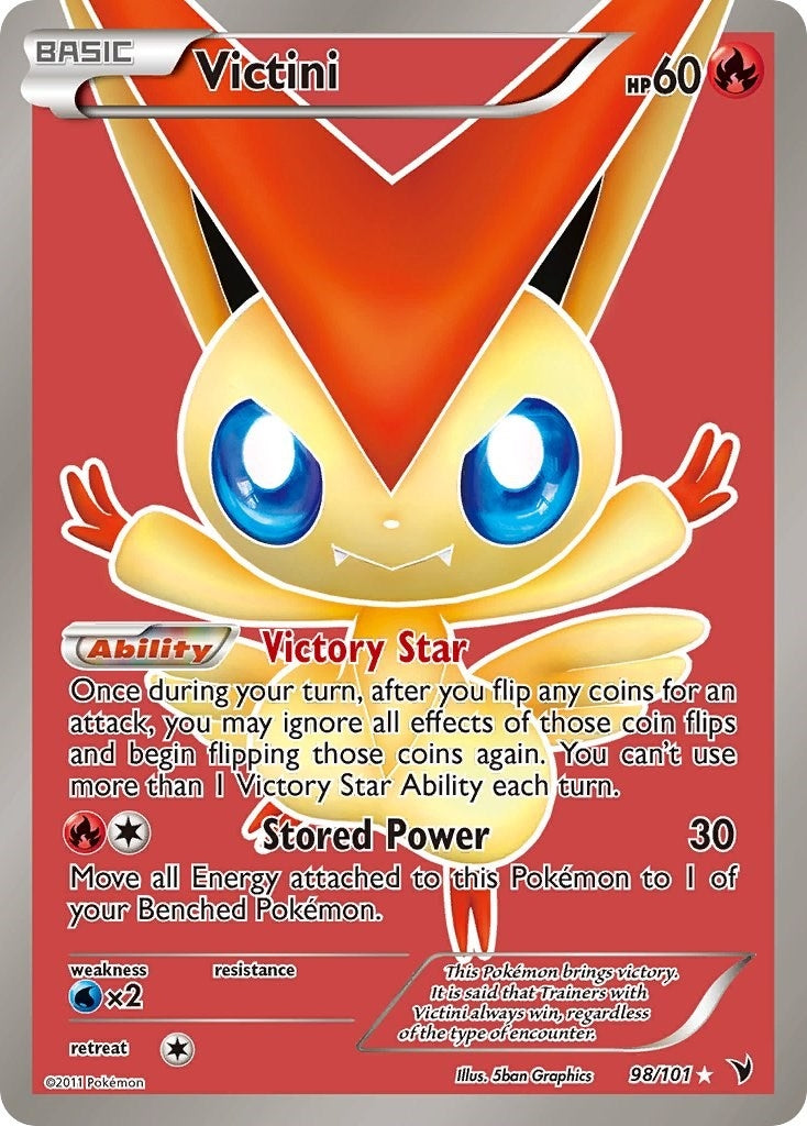 Victini (98 Full Art) (98/101) (Noble Victories) (NVI)