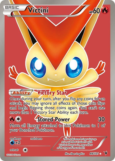 Victini (98 Full Art) (98/101) (Noble Victories) (NVI)