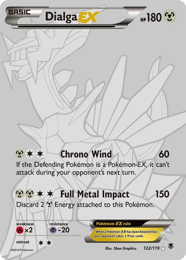 Dialga EX (122 Secret Rare) (122/119) (XY - Phantom Forces) (PHF)