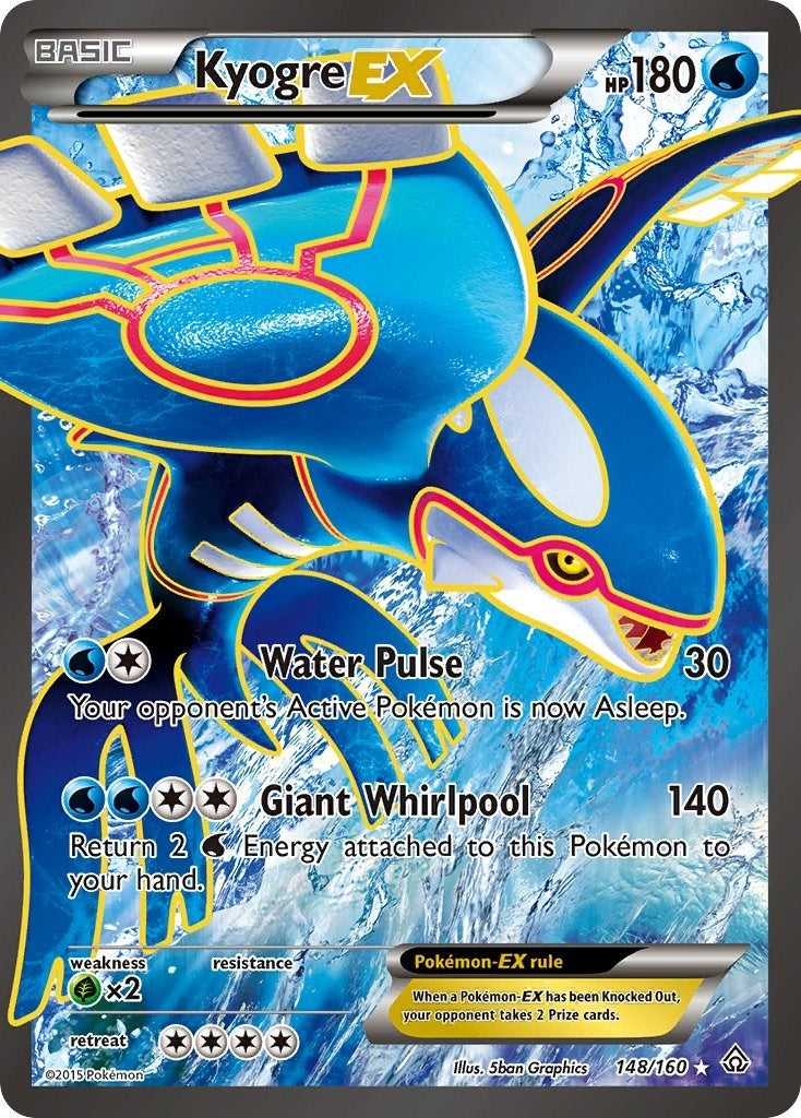 Kyogre EX (148 Full Art) (148/160) (XY - Primal Clash) (PRC)