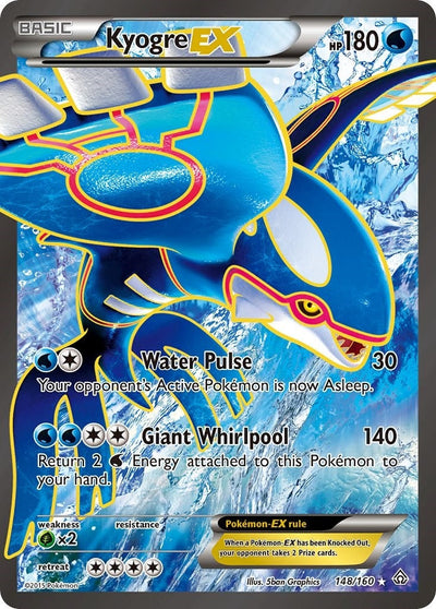 Kyogre EX (148 Full Art) (148/160) (XY - Primal Clash) (PRC)