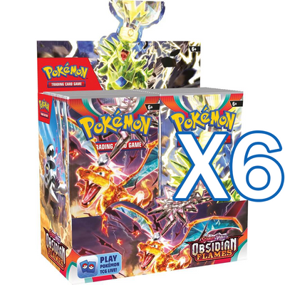 POKÉMON TCG Scarlet & Violet 3: Obsidian Flames Booster Box x6 (SEALED CASE)