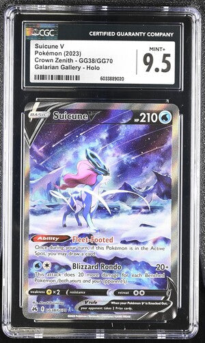 Suicune V Pokémon Crown Zenith Galarian Gallery #GG38/GG70 CGC 10