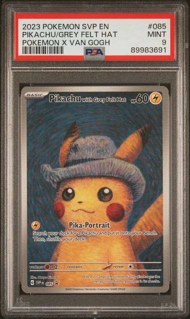 PSA 9 PIKACHU GREY HAT