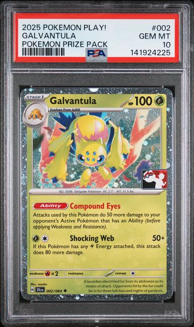 PSA 10 GALVANTULAPLAY! POKEMON PRIZE PACK