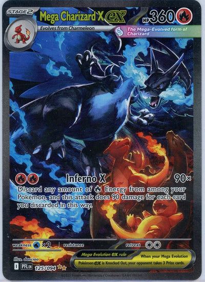 Mega Charizard X EX 2025 Pokémon Phantasmal Flames SIR #125/094