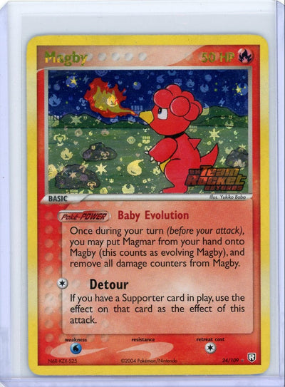Magby Pokémon EX Team Rocket Returns Reverse Holo #24/109