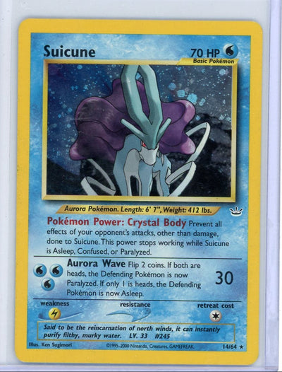 Suicune Pokémon Neo Revelation Holo #14/64