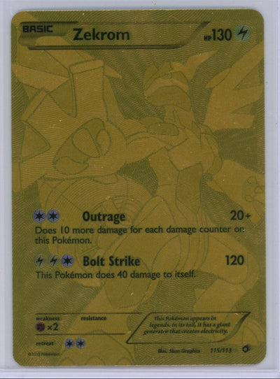 Zekrom 2013 Pokemon Legendary Treasures Full Art Secret rare #115/113