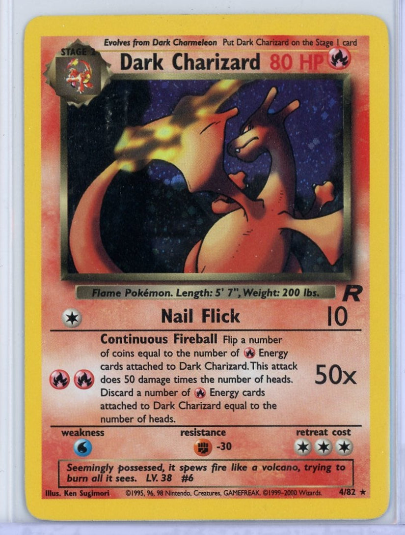 Dark Charizard Pokémon Team Rocket Holo #4/82