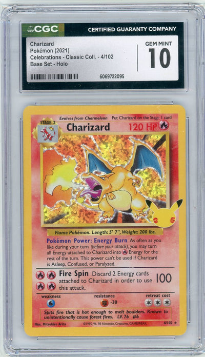 Charizard Pokémon Celebrations Classic Collection #4/102 CGC 10