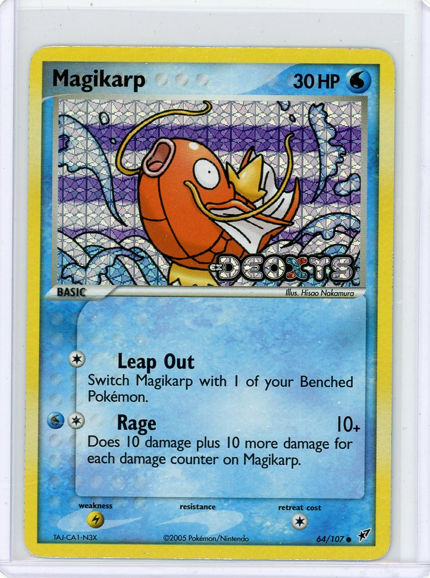 Magikarp 2005 Pokemon EX Deoxys reverse holo (stamped) #64/107 LP/MP