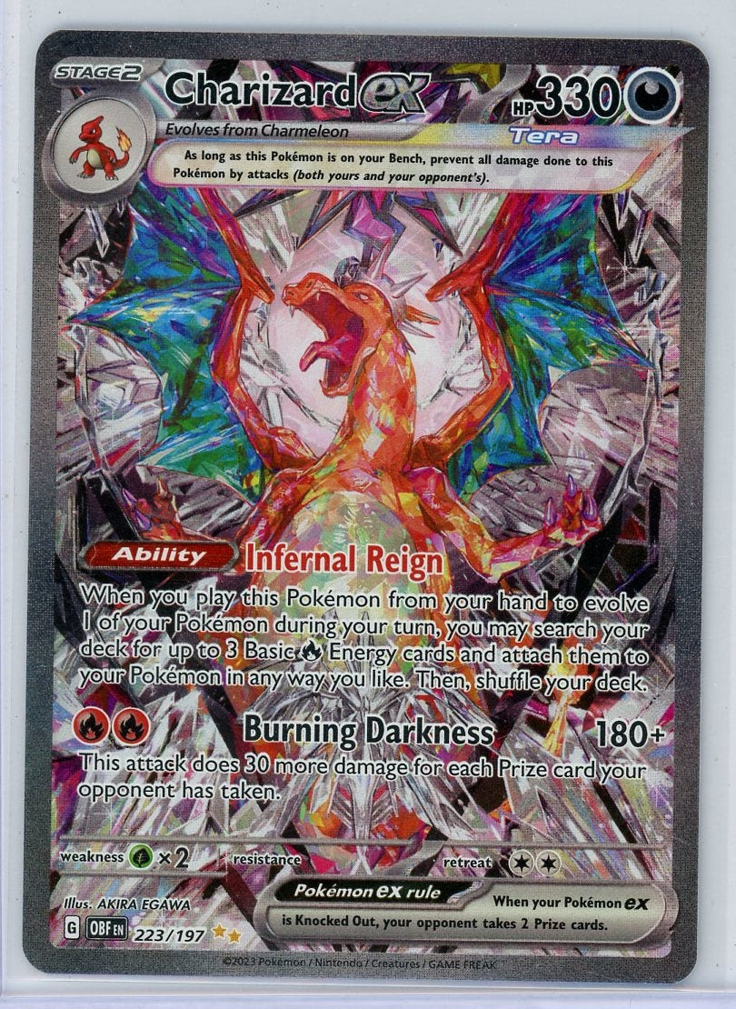 Charizard ex 2023 Pokémon Obsidian Flames Special Illustration Rare #223/197 (LP)