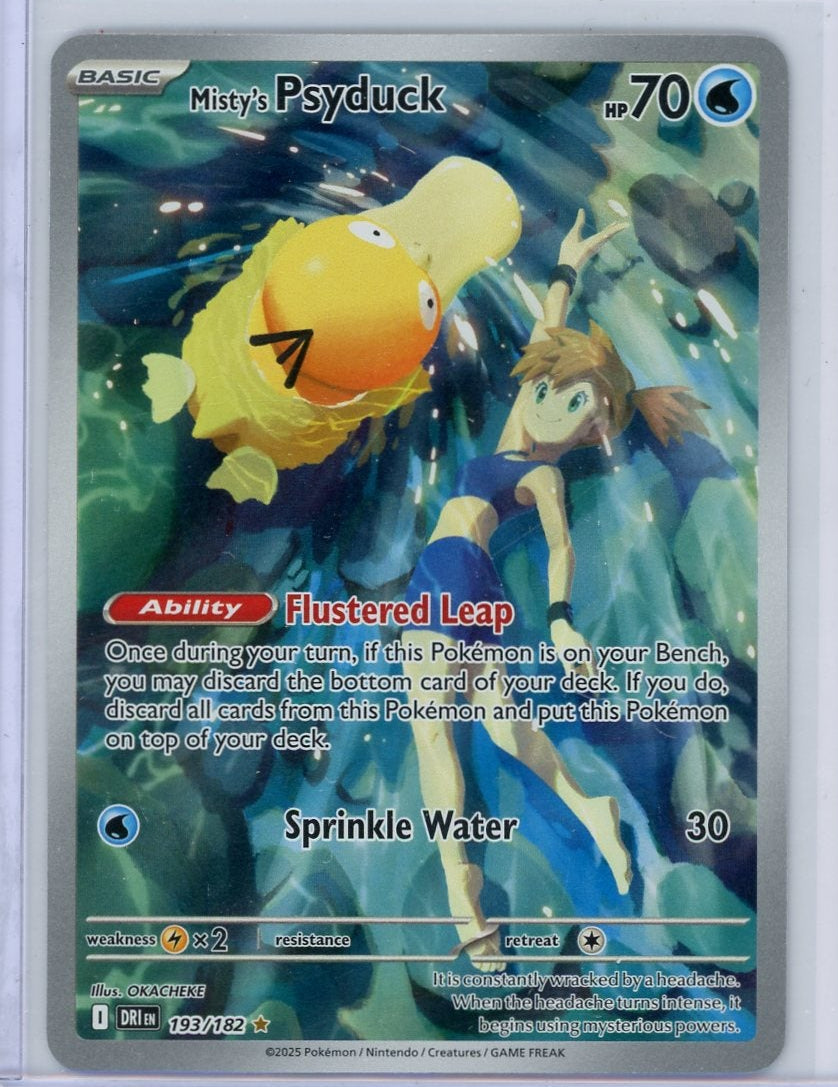 Misty's Psyduck Pokémon Destined Rivals Illustration Rare #193/182