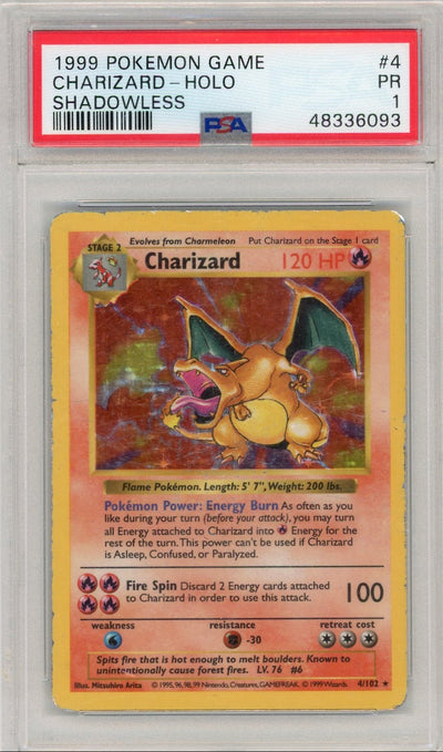 Charizard Pokémon Holo PSA 1 (Shadowless) #4/102