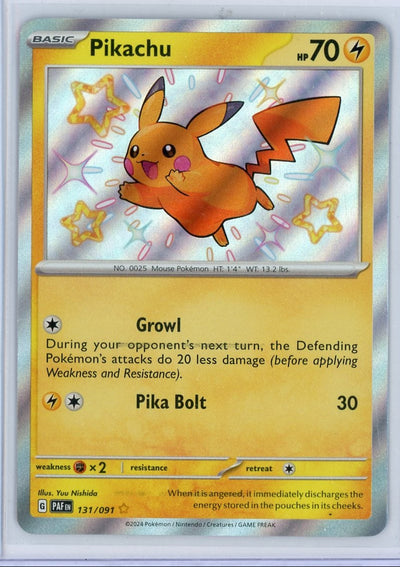 Pikachu Pokemon Paldean Fates Baby Shiny #131/091