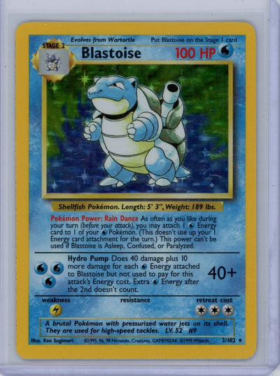 Blastoise Pokémon Base Set Holo #2/102