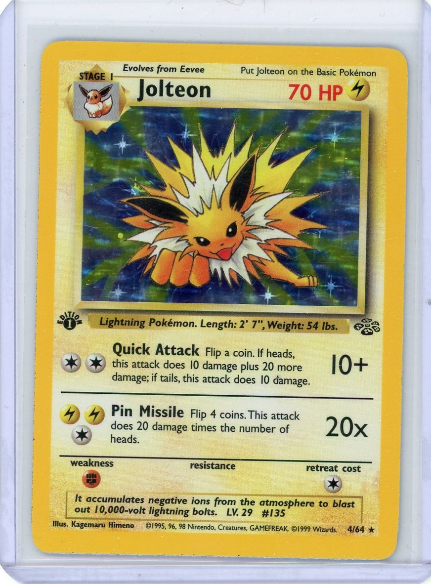 Jolteon Pokémon Jungle 1st Edition Holo #3/64