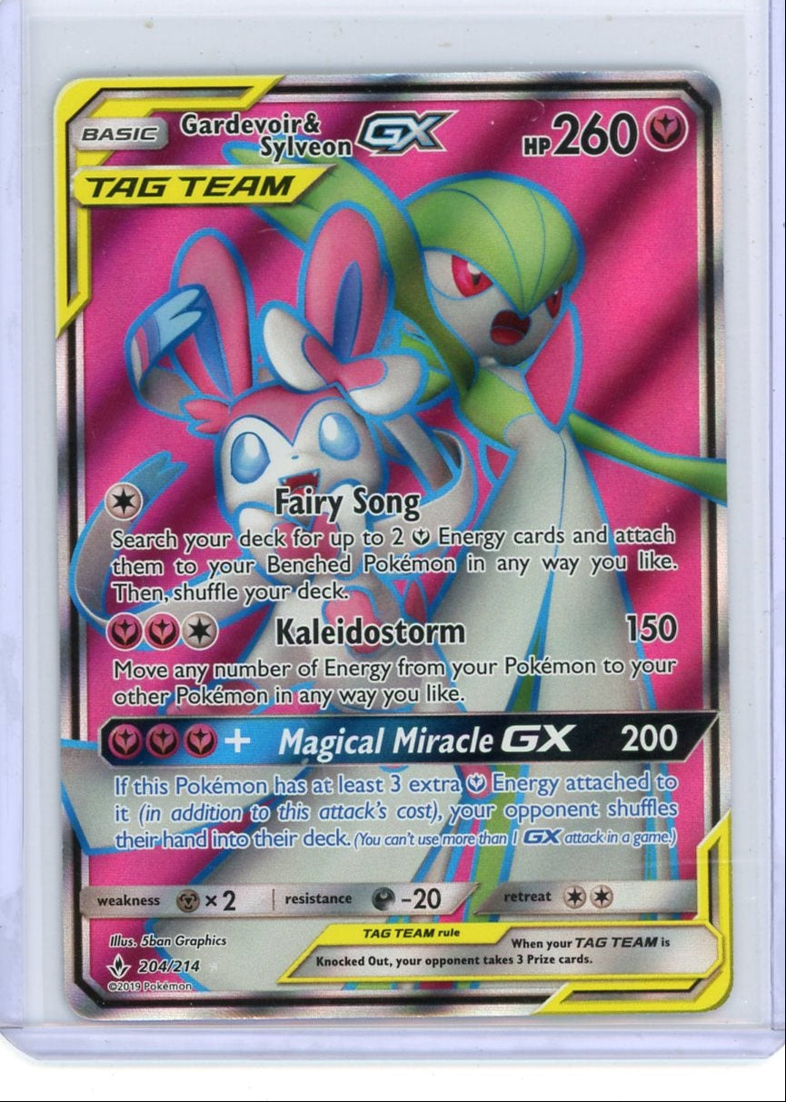Gardevoir & Sylveon GX Pokémon Unbroken Bonds Ultra Rare #204/214