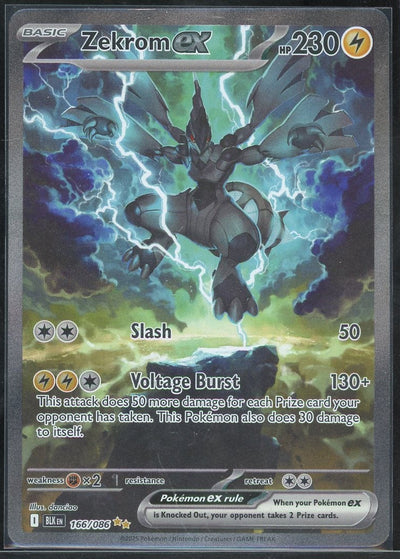 Zekrom ex Pokémon Black Bolt Special Illustration Rare #166/086