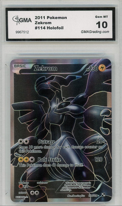 Zekrom 2011 Pokemon Black and White #114/114 GMA 10