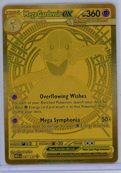 Mega Gardevoir ex Pokémon Mega Evolution Gold Hyper Rare #187/132