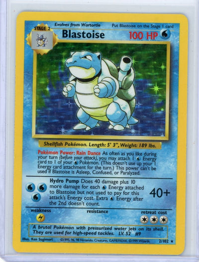Blastoise Pokémon Base Set Holo #2/102 (LP)
