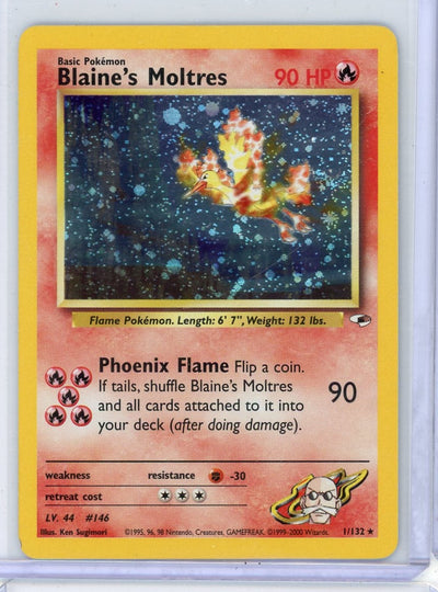 Blaine's Moltres Pokémon Gym Heroes Holo #1/132