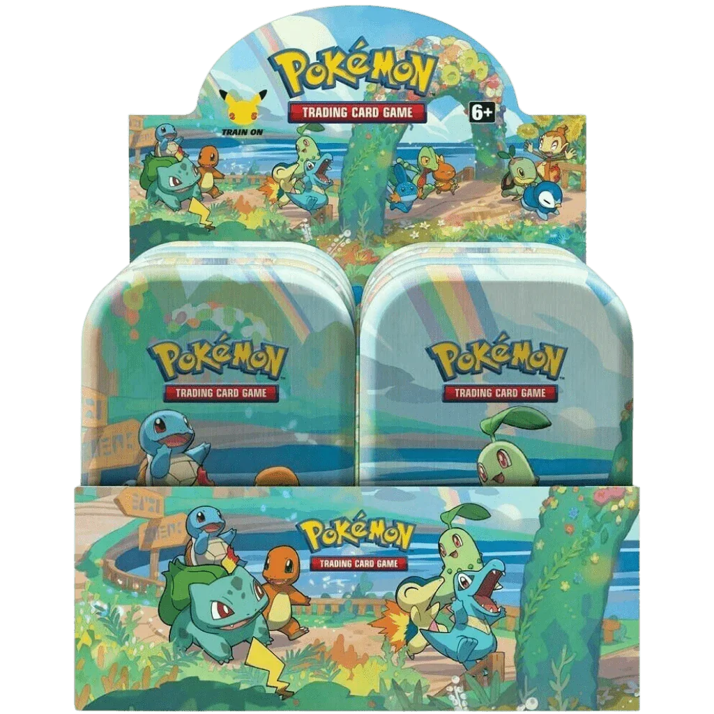 Pokemon TCG - Sword & Shield - Celebrations- Mini Tin - Display Case (8x Tins)