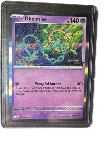 Dhelmise - Mega Evolution Pitch Black - Pre release STAFF Promo - 084 (NM)