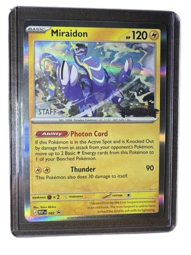 Miraidon - Mega Evolution Pitch Black - Pre release STAFF Promo - 082 (NM)