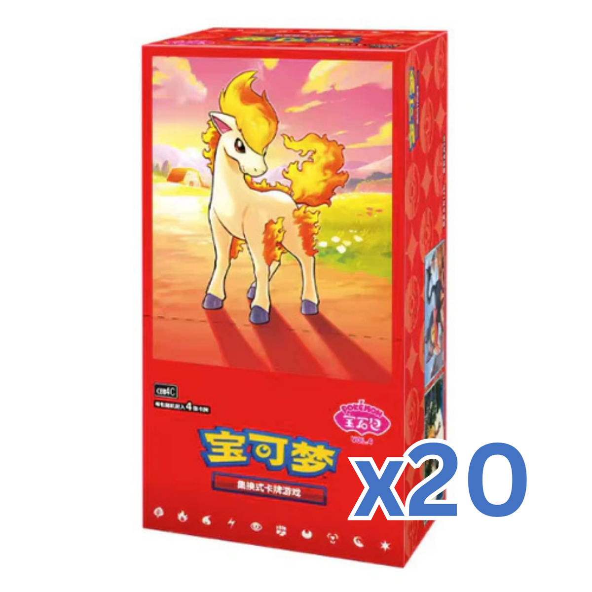 Pokemon TCG: Gem Pack Vol 4 (Ponyta) Booster Box SEALED CASE - S-Chinese